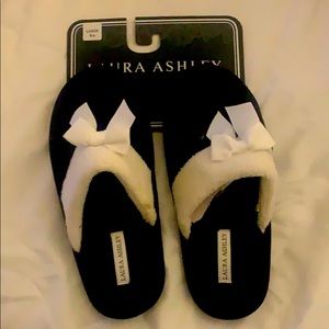 Laura Ashley Black and White Slippers